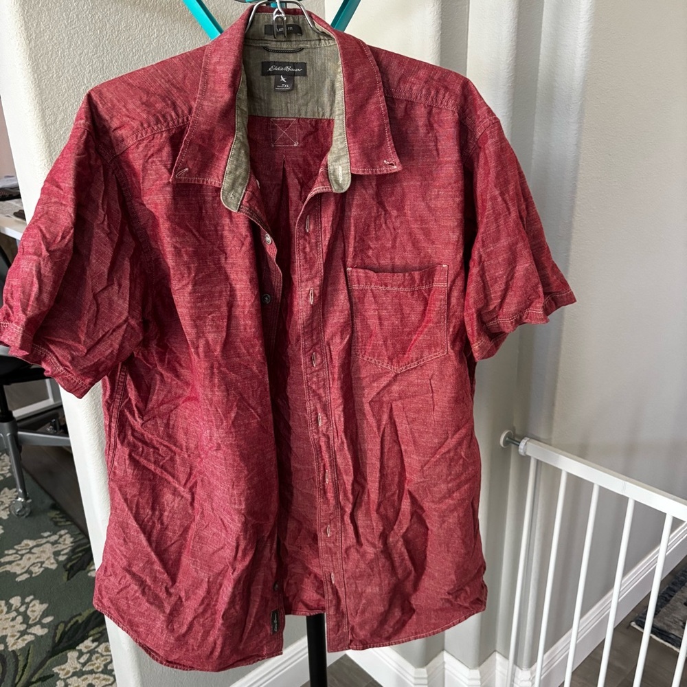 Eddie Bauer Red Classic Fit Shirt